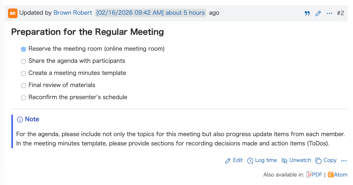 Markdown Task List Featur