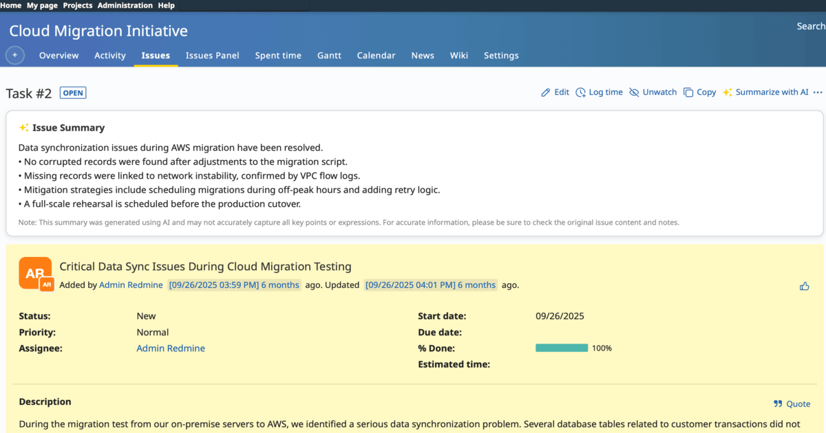 AI-Powered Issue Summaries in My Redmine